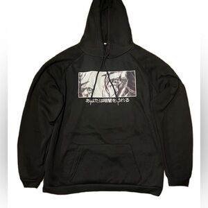 Black anime manga comic sweatshirt